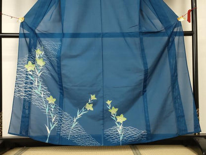 平和屋着物＊夏物 訪問着 絽 草花文 金彩 洗える着物 AABB2581jd