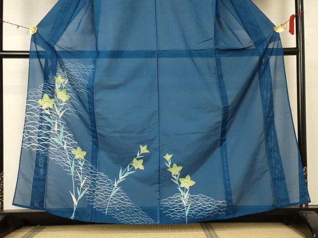 平和屋着物＊夏物 訪問着 絽 草花文 金彩 洗える着物 AABB2581jd