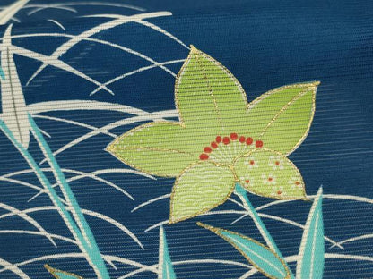 平和屋着物＊夏物 訪問着 絽 草花文 金彩 洗える着物 AABB2581jd