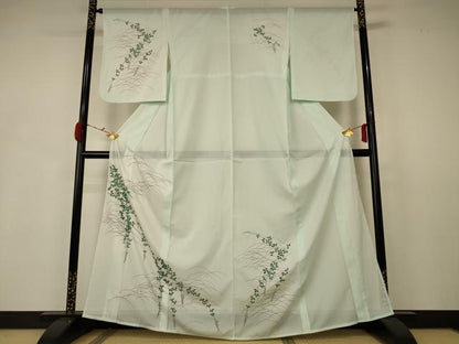 平和屋着物＊夏物 訪問着 絽 萩芝文 洗える着物 AABB2586jd