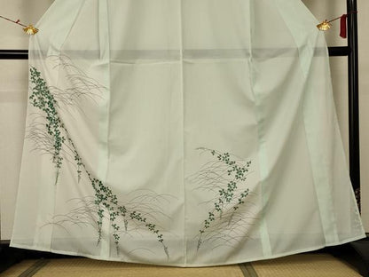 平和屋着物＊夏物 訪問着 絽 萩芝文 洗える着物 AABB2586jd