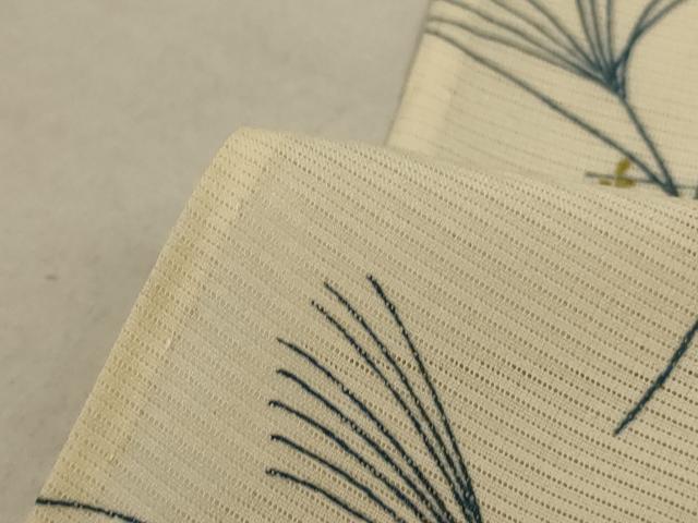 平和屋着物＊夏物 小紋 絽 草花文 正絹 逸品 AABB2587jd