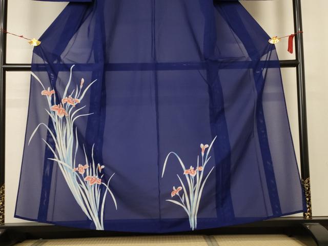 平和屋着物＊夏物 訪問着 絽 草花文 洗える着物 AABB2594jd