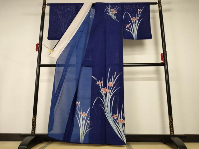 平和屋着物＊夏物 訪問着 絽 草花文 洗える着物 AABB2594jd