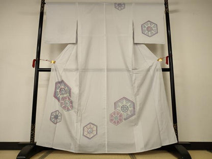 平和屋着物＊夏物 訪問着 絽 正倉院花文 洗える着物 AABB2596jd