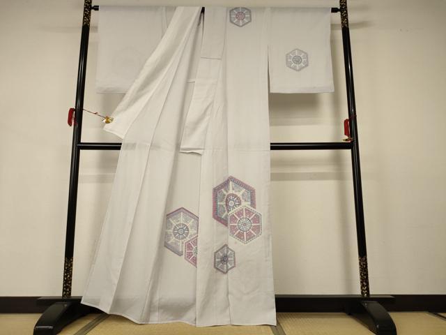 平和屋着物＊夏物 訪問着 絽 正倉院花文 洗える着物 AABB2596jd