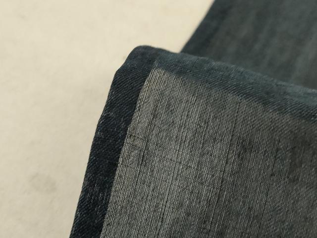 平和屋着物＊夏物 小千谷ちぢみ 色無地 百入茶色 麻 AABB2603jd