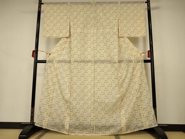 平和屋着物＊夏物 小紋 絽 絣文 洗える着物 AABB2604jd