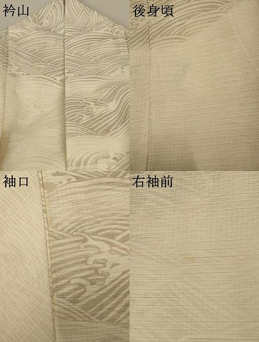 平和屋着物＊夏物 訪問着 変わり絽 立波文 洗える着物 AABB2612jd