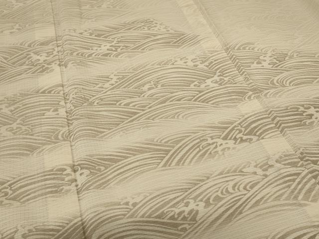 平和屋着物＊夏物 訪問着 変わり絽 立波文 洗える着物 AABB2612jd