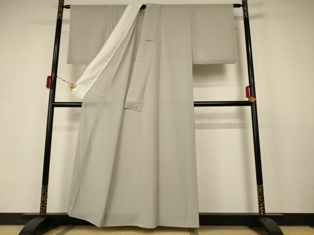 平和屋着物＊夏物 色無地 絽 砂色 洗える着物 AABB2618jd