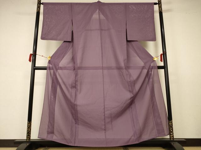 平和屋着物＊夏物 色無地 絽 梅鼠色 洗える着物 AABB2625jd
