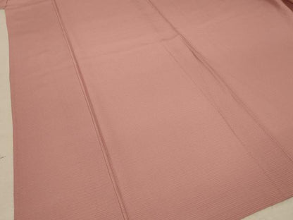 平和屋着物＊夏物　色無地　絽　宍色　正絹　逸品　AABB2631jd