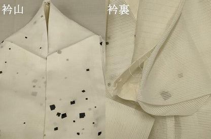 平和屋着物＊夏物 小紋 絽 箔散らし文 洗える着物 AABB2633jd