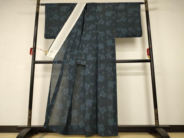 平和屋着物＊夏物 本場大島紬 夏大島 150亀甲 草花文 正絹 逸品 AABB2634jd