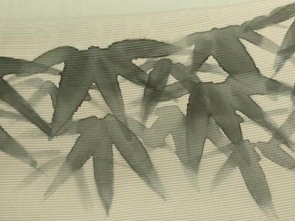 平和屋着物＊夏物　訪問着　絽　手描き　笹文　暈し染め　ロング丈　正絹　逸品　AABB2635jd