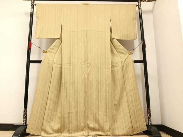 平和屋着物●お召 間道 正絹 逸品 AABB2921ph