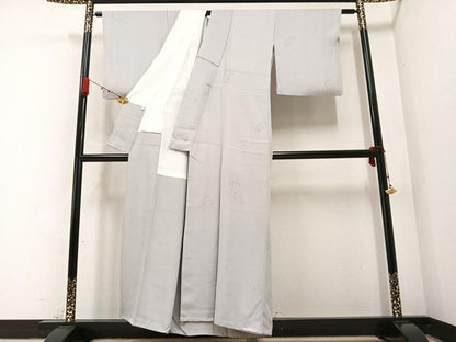 平和屋着物●訪問着　松葉文　正絹　逸品　AABB2923ph
