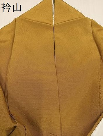 平和屋着物●友禅作家　城戸壇上　色無地　山吹色　正絹　逸品　AABB2926ph