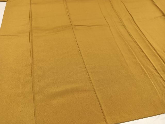 平和屋着物●友禅作家　城戸壇上　色無地　山吹色　正絹　逸品　AABB2926ph
