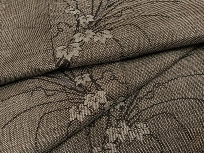 平和屋着物●本場大島紬　カタス9マルキ　草花文　正絹　逸品　AABB2937ph