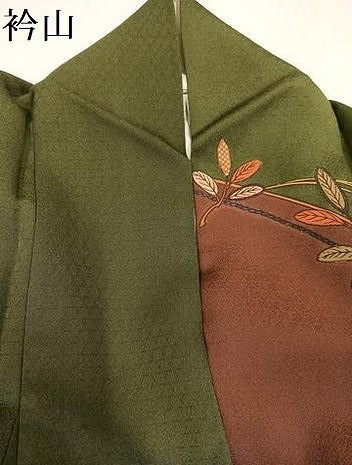 平和屋着物●訪問着　枝葉文　金彩　やまと誂製　正絹　逸品　AABB2945ph