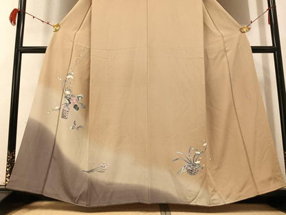 平和屋着物●十日町友禅　女流作家　遠田藤舟 　訪問着　飾花文　暈し染め　正絹　逸品　AABB2946ph