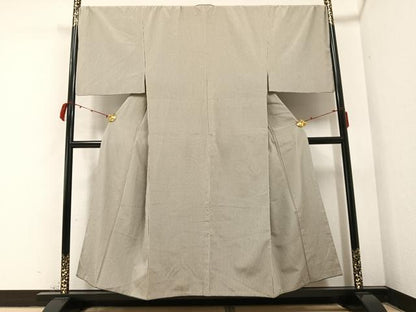 平和屋着物●男性 お召 縞 正絹 逸品 AABB2959ph