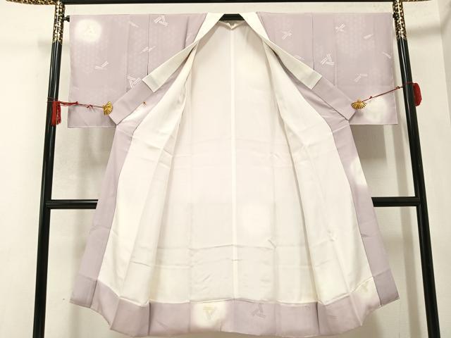 平和屋着物●長襦袢 袷 舞扇地紋 蛍暈し 阪急百貨店扱い 正絹 逸品 未使用 AABB2974ph