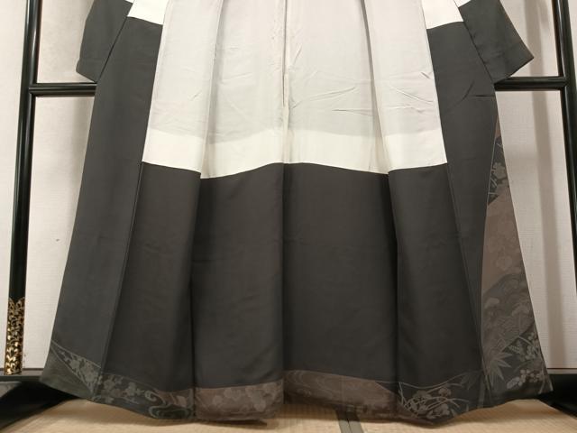 平和屋着物●訪問着 草花文 正絹 逸品 AABB2981ph