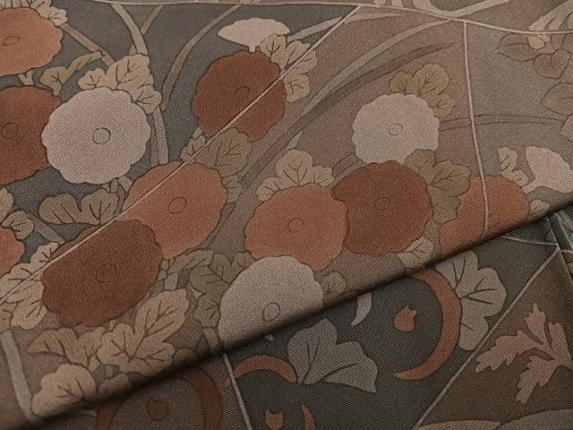 平和屋着物●訪問着 草花文 正絹 逸品 AABB2981ph
