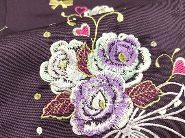 平和屋着物●行灯袴　刺繍　舞花文　金糸　洗える着物　未使用　AABB2982ph