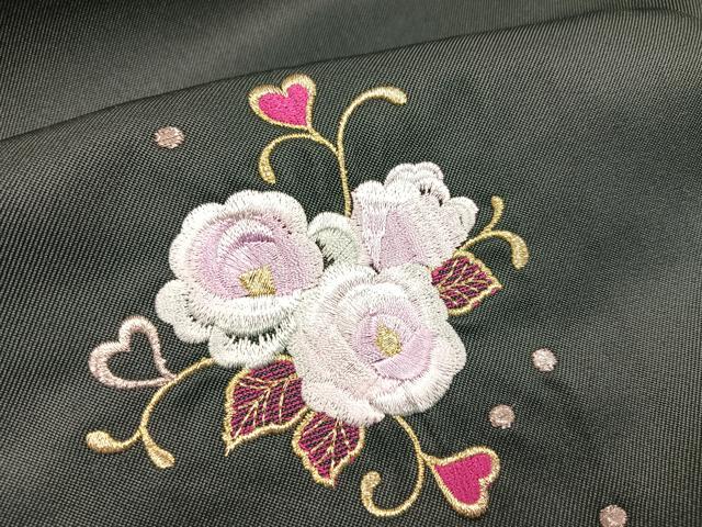 平和屋着物●行灯袴　刺繍　舞花文　金糸　洗える着物　未使用　AABB2984ph