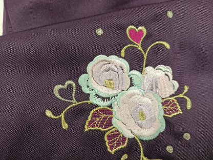 平和屋着物●行灯袴　刺繍　舞花文　金糸　洗える着物　未使用　AABB2987ph