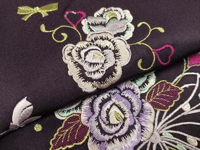 平和屋着物●行灯袴　刺繍　舞花文　金糸　洗える着物　未使用　AABB2987ph