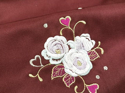 平和屋着物●行灯袴　刺繍　舞花文　金糸　洗える着物　未使用　AABB2988ph
