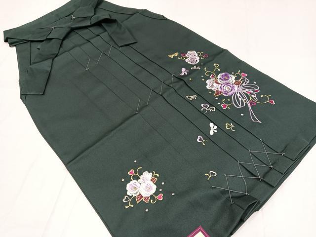 平和屋着物●行灯袴 刺繍 舞花文 金糸 洗える着物 未使用 AABB2989ph