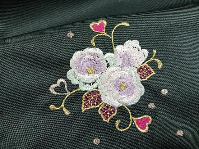 平和屋着物●行灯袴 刺繍 舞花文 金糸 洗える着物 未使用 AABB2989ph