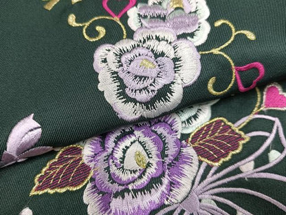 平和屋着物●行灯袴 刺繍 舞花文 金糸 洗える着物 未使用 AABB2989ph
