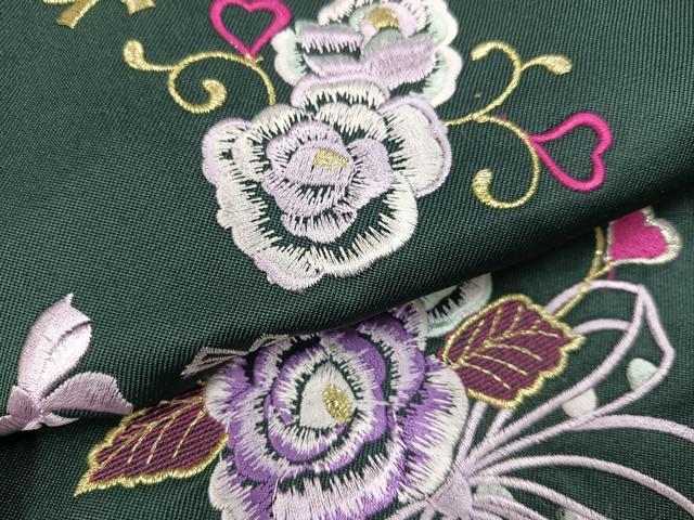 平和屋着物●行灯袴　刺繍　舞花文　金糸　洗える着物　未使用　AABB2992ph