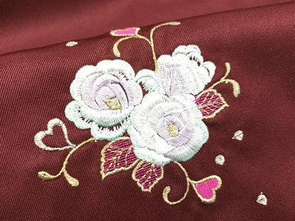 平和屋着物●行灯袴　刺繍　舞花文　金糸　洗える着物　未使用　AABB2994ph