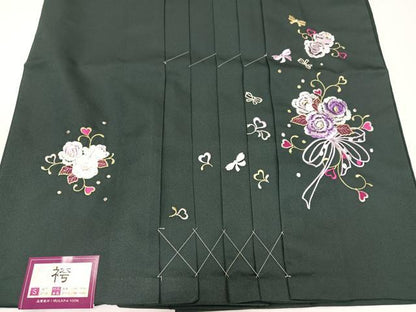 平和屋着物●行灯袴 刺繍 舞花文 金糸 洗える着物 未使用 AABB3000ph