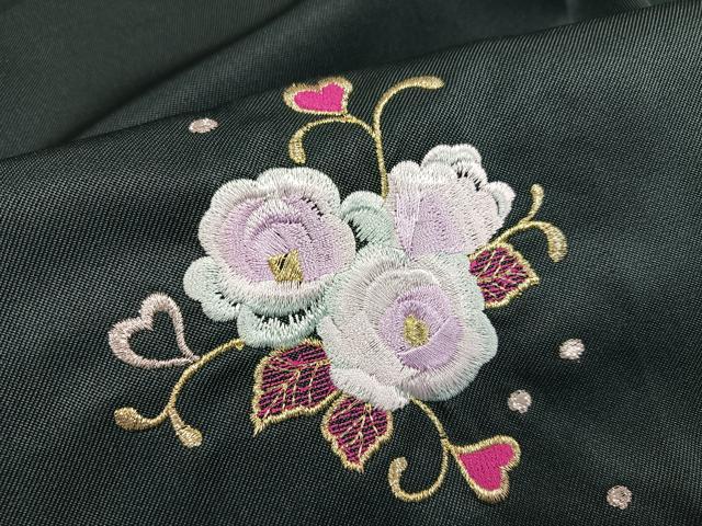 平和屋着物●行灯袴 刺繍 舞花文 金糸 洗える着物 未使用 AABB3000ph