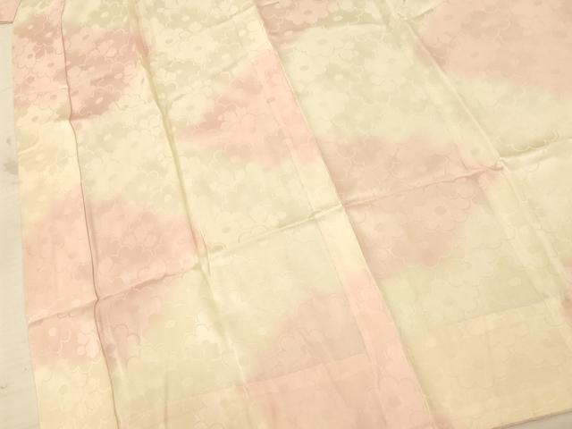 平和屋着物■長襦袢　無双仕立て　舞花文　暈し染め　正絹　逸品　AABB3147fw