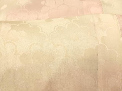 平和屋着物■長襦袢　無双仕立て　舞花文　暈し染め　正絹　逸品　AABB3147fw