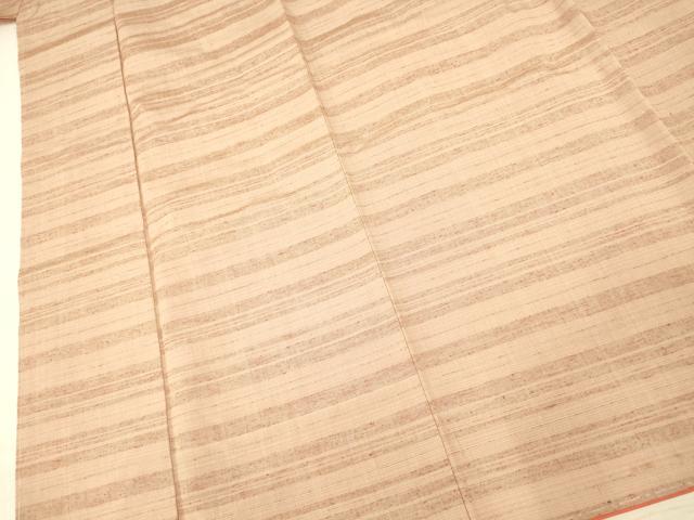 平和屋着物■上質な紬　横段文　正絹　逸品　AABB3150fw