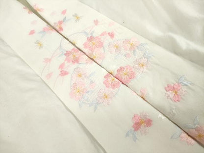 平和屋着物●小振袖 二尺袖 長襦袢セット 無双仕立て 菊 銀彩 洗える着物 AABB3166ck