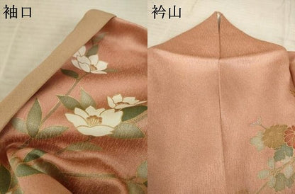 平和屋着物●訪問着　草花文　暈し染め　三越扱い　正絹　逸品　AABB3179ck