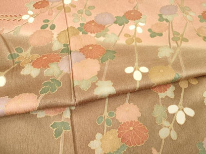 平和屋着物●訪問着　草花文　暈し染め　三越扱い　正絹　逸品　AABB3179ck