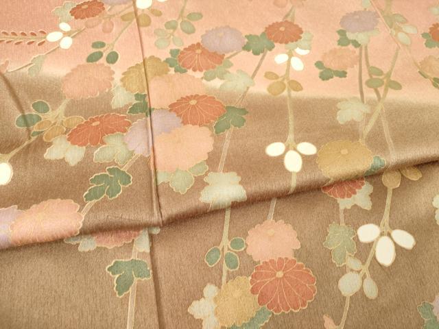 平和屋着物●訪問着　草花文　暈し染め　三越扱い　正絹　逸品　AABB3179ck